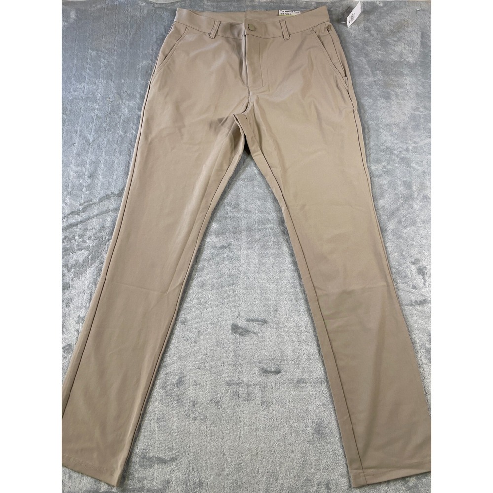Old Navy hybrid Pants Men 33x34‎ Beige Go Dry Cool Stretch Performance Preppy